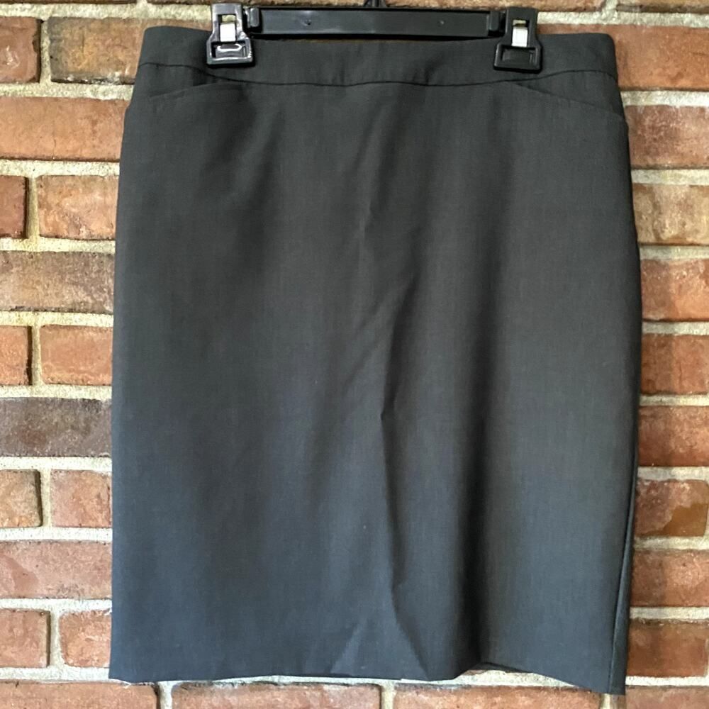 Chaus Pencil Skirt with Pockets Gray 10